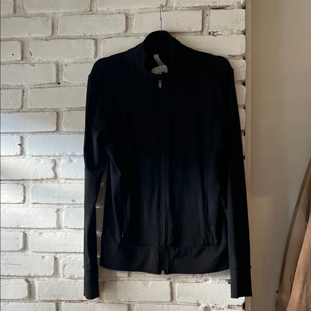 Black Women's Zip-Front Jacket funnel neck athletic jacket - Picture 1 of 11
